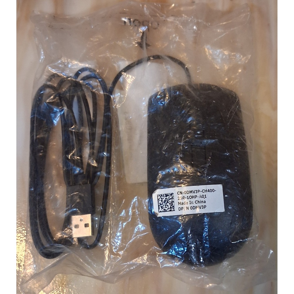 Dell Optical Mouse MS116 Black Wired USB 275-BBCB 0DMV3P New Sealed